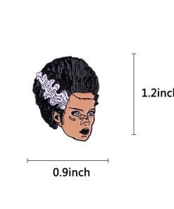 Alternative view of Bride of Frankenstein 'The Bride' Enamel Pin