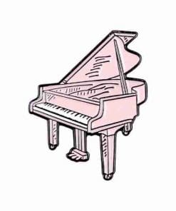 'Pink Grand Piano' Enamel Pin