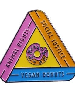 Alternative view of Animal Rights/Social Justice/Vegan Donuts Enamel Pin