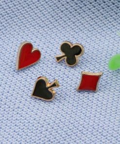 Alternative view of Poker 'Diamond Chain' Enamel Pin
