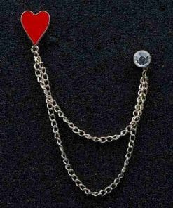 Poker 'Heart Chain' Enamel Pin