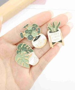 Alternative view of Snake Plant 'Crazy Plant Lady' Enamel Pin