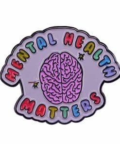 Anxiety Awareness 'Mental Health Matters | Brain' Enamel Pin