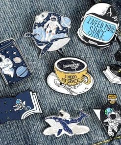 Alternative view of Astronaut 'Galaxy in A Bottle' Enamel Pin