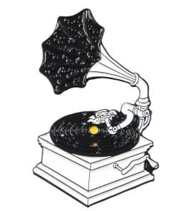 Outer Space 'Classic Gramophone Player x Astronaut' Enamel Pin