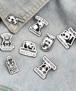 Alternative view of Cute Panda 'Say No To Doing Things' Enamel Pin