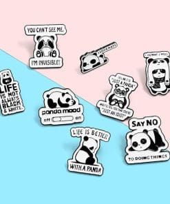 Cute Panda 'Panda Mood' Enamel Pin - Image 6