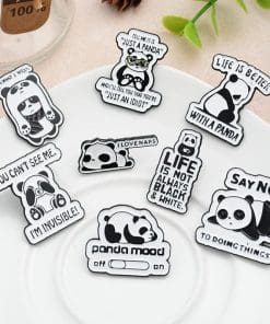 Cute Panda 'Panda Mood' Enamel Pin - Image 3