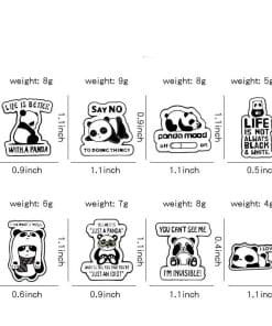 Cute Panda 'Panda Mood' Enamel Pin - Image 7