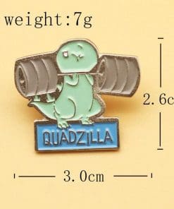 Cute Dinosaur 'Quadzilla' Enamel Pin - Image 7