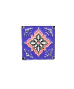 Mandala Tile Flower 'Light Pink in Purple' Enamel Pin