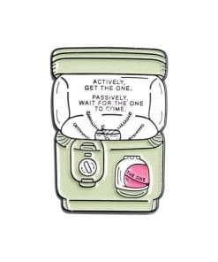 Arcade Machine 'Actively Get the One' Enamel Pin