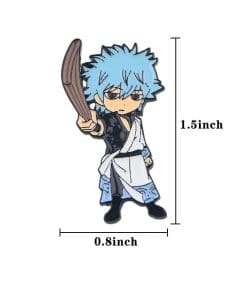 Alternative view of Gintama 'Gintoki Sakata' Enamel Pin