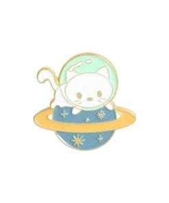 Cute Cat 'Astronaut Cat Over the Planet' Enamel Pin