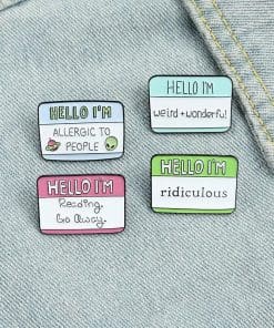 Alternative view of Funny Meme Set of 4 Enamel Pin