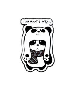 Cute Panda 'I Am What I Wear' Enamel Pin