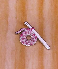 Cute Knitting Art 'Hook & Yarn' Set Enamel Pin