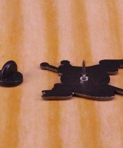 Alternative view of Knitting Yarn 'Knit Fast Die Warm' Enamel Pin