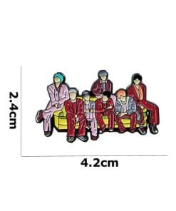 Alternative view of BTS 'Bangtan Boys in Couch' Enamel Pin
