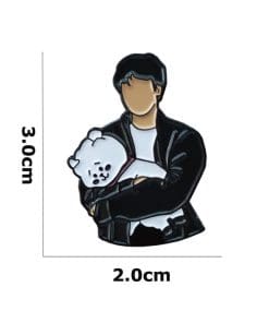 Alternative view of BTS 'Jin | Bear' Enamel Pin