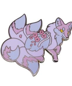 Four Tailed Sakura Fox Enamel Pin