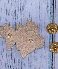 Alternative view of Four Tailed Sakura Fox Enamel Pin