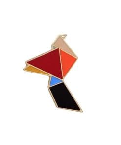 Colorful Origami 'Bird' Enamel Pin
