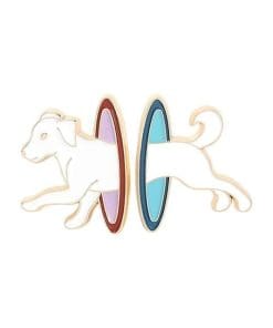 Cool Cat & Dog Set 'Planet Jump' Enamel Pin