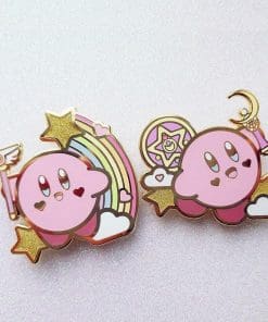 Alternative view of Kirby 'Sailor Moon Stick' Enamel Pin
