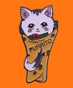 Alternative view of Cat 'Purrito' s Enamel Pin
