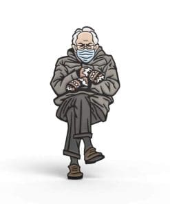 Bernie Sanders 'Sitting with Mask' Enamel Pin