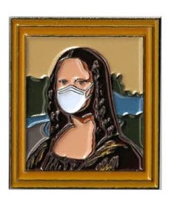 Alternative view of Art 'Mona Lisa | Face Mask' Enamel Pin
