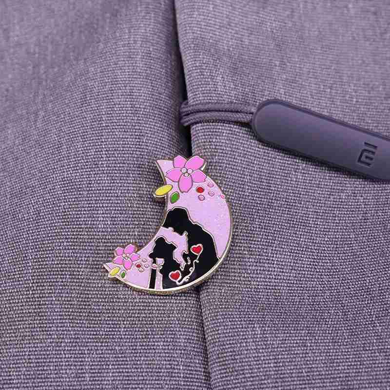 Sailor Moon 'Moon Lovers | Sailor Moon and Tuxedo Mask' Enamel Pin - Image 3