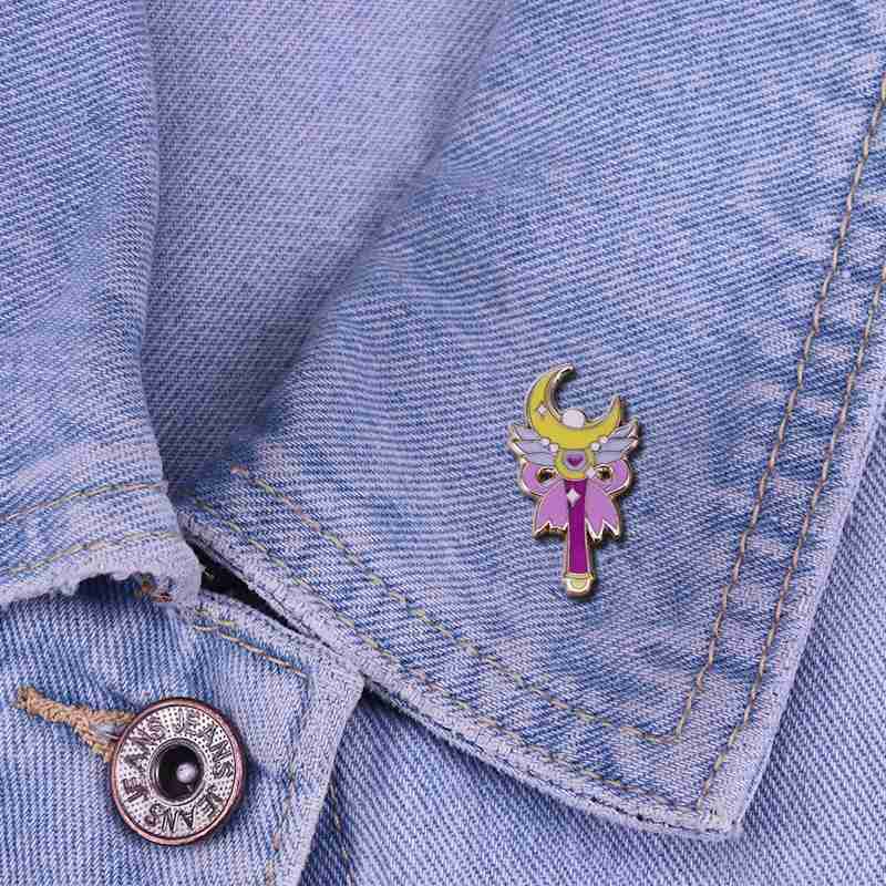Sailor Moon 'Moon Stick' Enamel Pin - Image 4