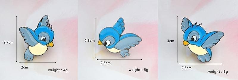 Cinderella 'Blue Bird | Set of 3' Enamel Pin - Image 2