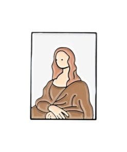 Abstract Painting 'Mona Lisa' Enamel Pin