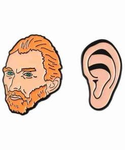 Van Gogh Set of 2 'Self-Portrait and Ear' Enamel Pin