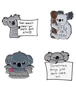 Cute Koala Bear 'Sometimes Things Just Don't Work Out' Enamel Pin - Image 5