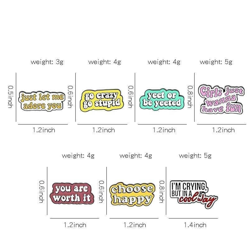 Cute Quote 'I'm Crying, But In a Cool Way' Enamel Pin - Image 5