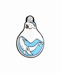 Shark in Bulb Enamel Pin