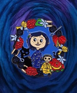 Alternative view of Coraline 'Black Cat | Sewing Box' Enamel Pin
