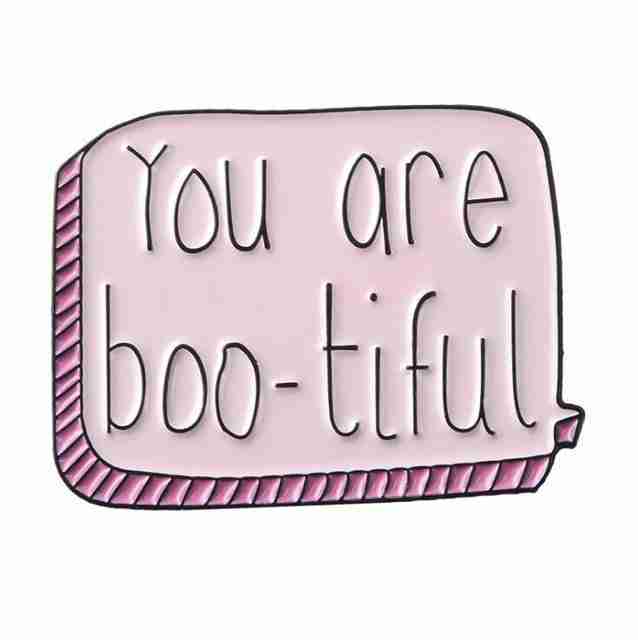 Pink 'You Are Boo-Tiful' Enamel Pin