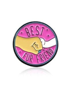 Alternative view of Best Fur Friend Enamel Pin