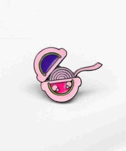 Alternative view of Pink Measuring Tape Enamel Pin