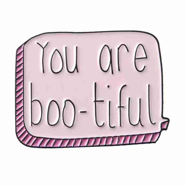 Pink 'You Are Boo-Tiful' Enamel Pin - Image 2