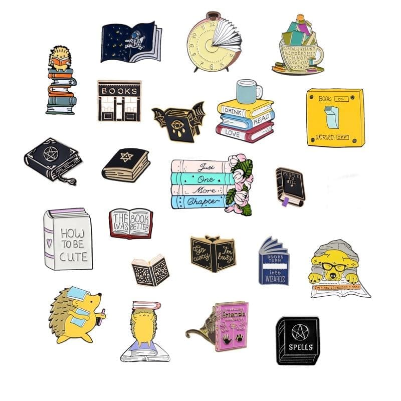 Cute Dog 'I'm Tired of Reading A Book' Enamel Pin - Image 5