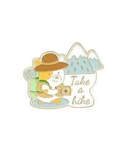 Alternative view of Cute Bear 'Take a Hike' Enamel Pin