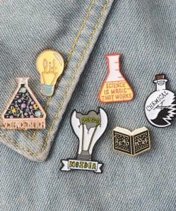 Alternative view of Broken Bulb 'No Idea' Enamel Pin