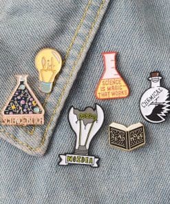 Alternative view of Light Bulb 'Lit' Enamel Pin