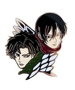 Alternative view of Attack On Titan 'Levi and Mikasa' Enamel Pin